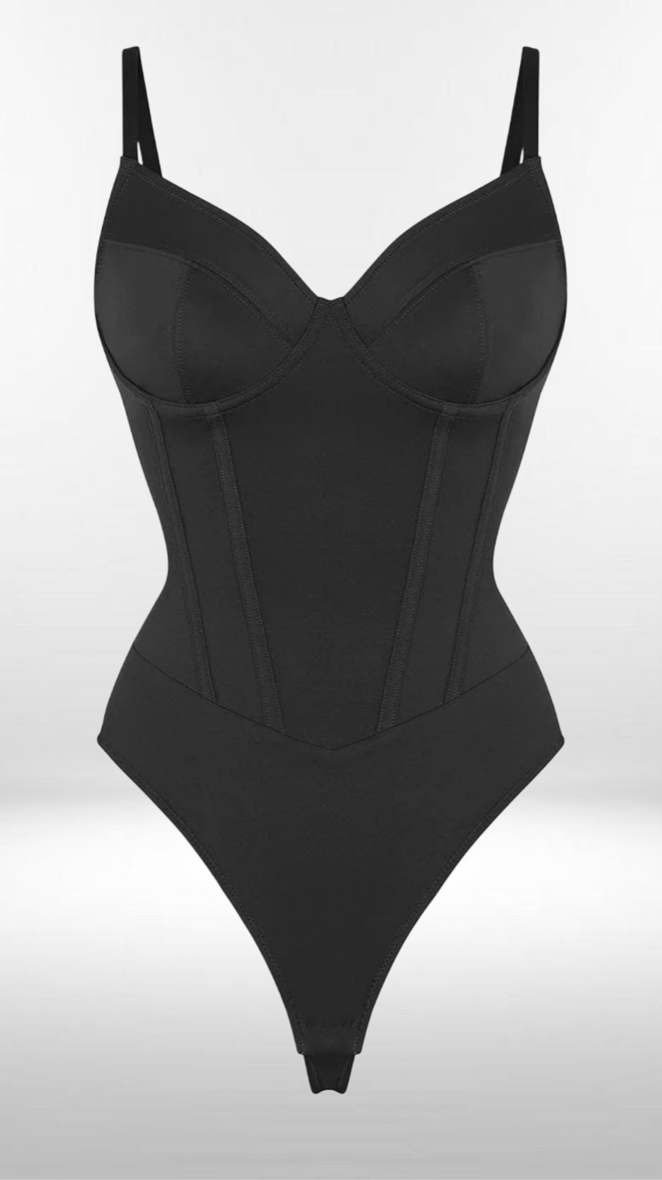Body sculptant échancré - corset intégré